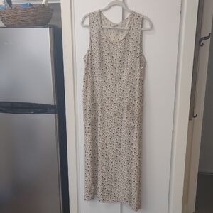 April Cornell Floral Maxi Dress - Cream and Black